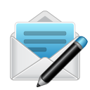 Enveloppe avec stylo pour envoi email